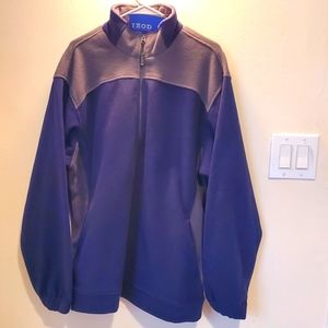 IZOD PERFORM FLEECE GRAY & BLUE MEN NWT Size L